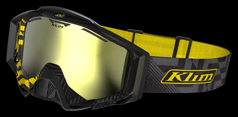 KLIM RADIUS PRO THREAT/DBL Smoke Gold Mirror ochelari snow